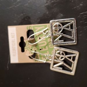 Silver tone earrings